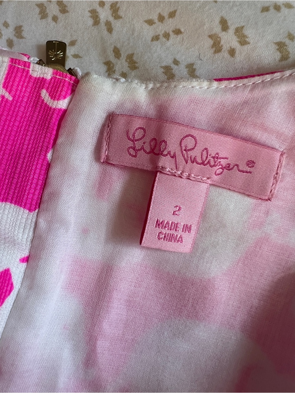 Lilly Pulitzer Pink Elephant Print Shift Dress Size 2 sleeveless mini bright - Picture 6 of 9